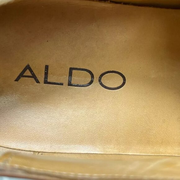 Aldo Frilidia Men\'s Monk Strap Wingtip Brown Leather Oxford Dress Shoes Sz 9 main image 7